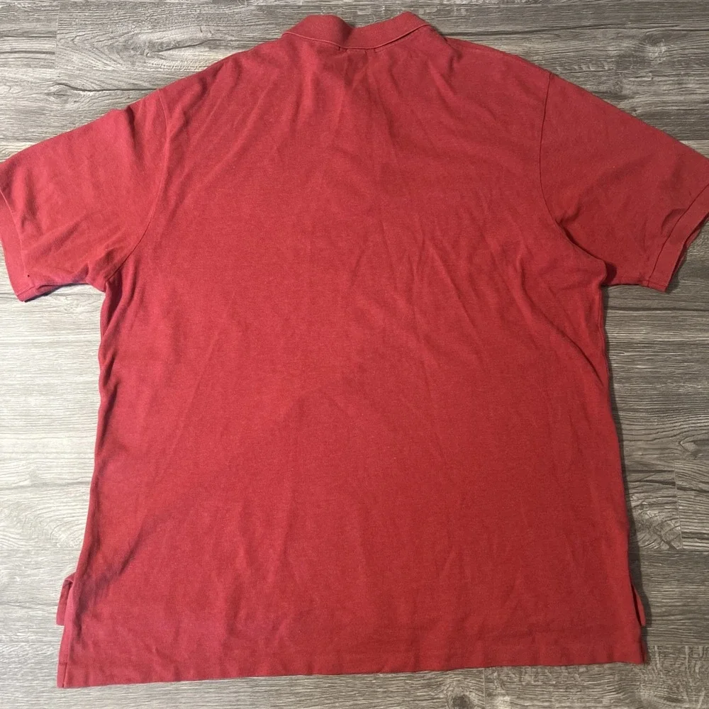 Polo Ralph Lauren Red Short‎ Sleeve Polo Shirt, Baby Blue Pony, Size 2XB